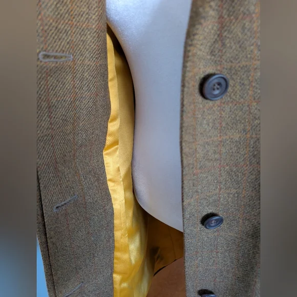 Chrysalis *RARE* Made In England Tweed Wool Luxury Over Coat Women's UK 14/US 10 - Picture 9 of 16